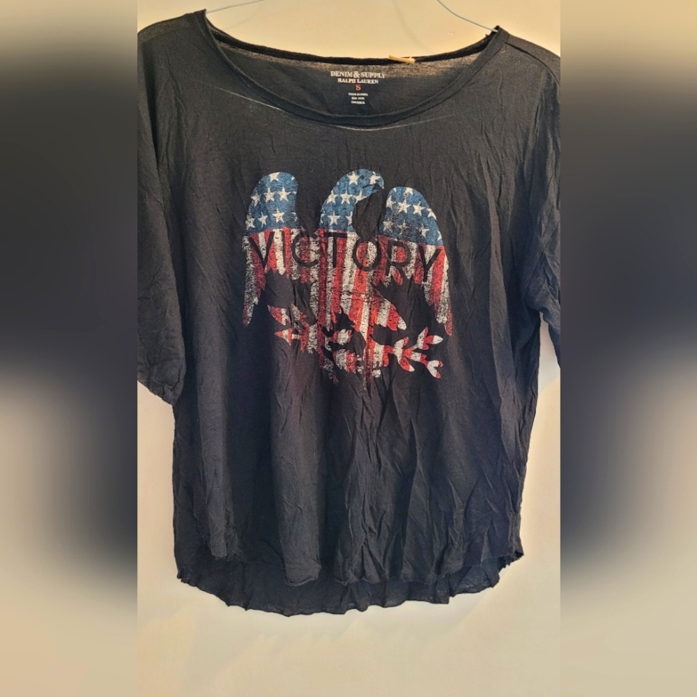 Ralph Lauren Denim Graphic T-Shirt, Size S, Preloved